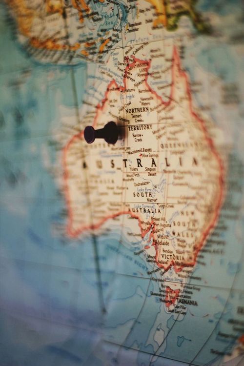 Illustrated map of Australia marking the Perth office location